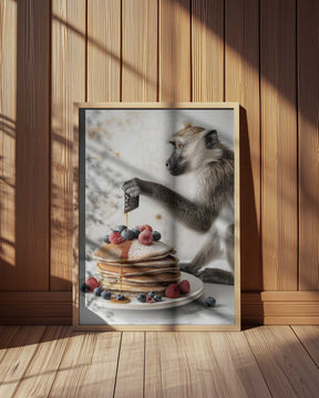 Monkey Maple Morning Poster