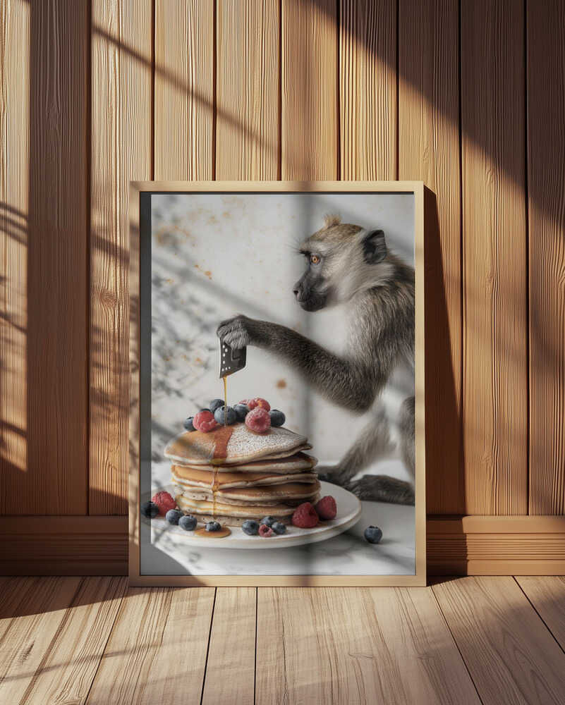 Monkey Maple Morning Poster