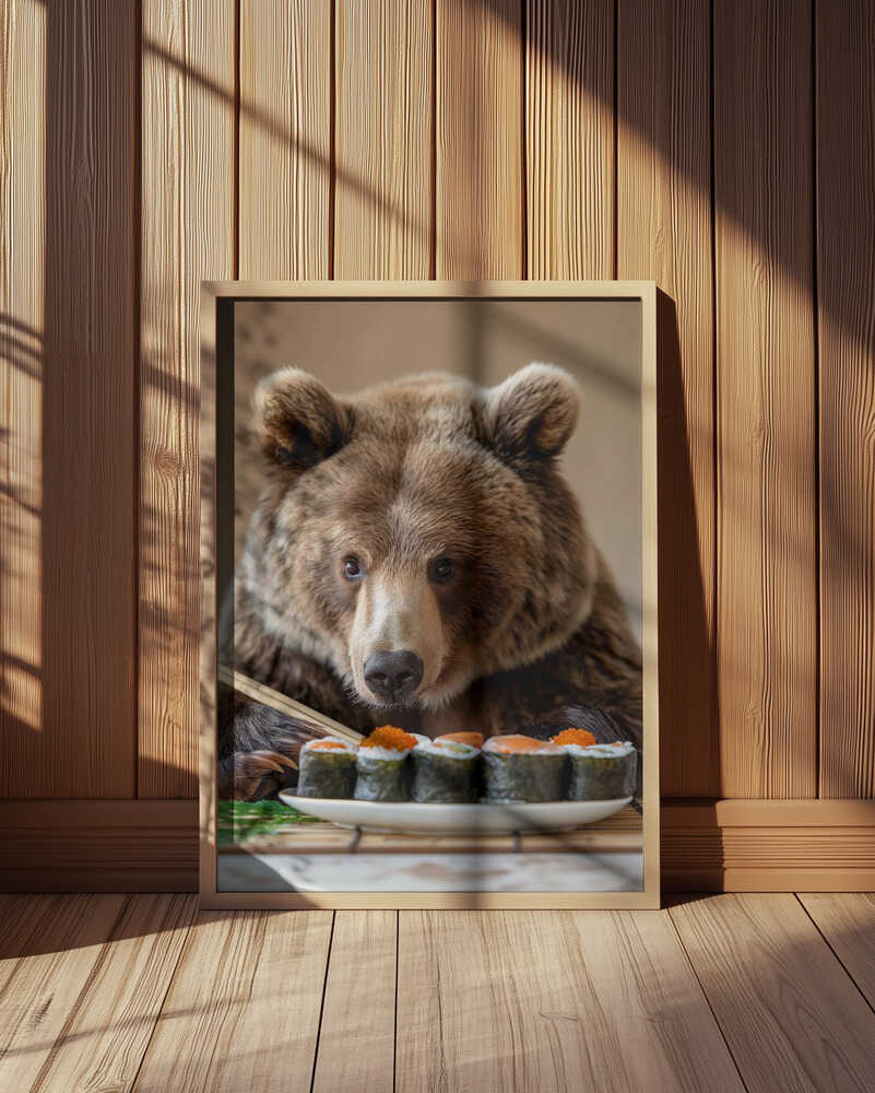 Bears Sushi Feast Poster