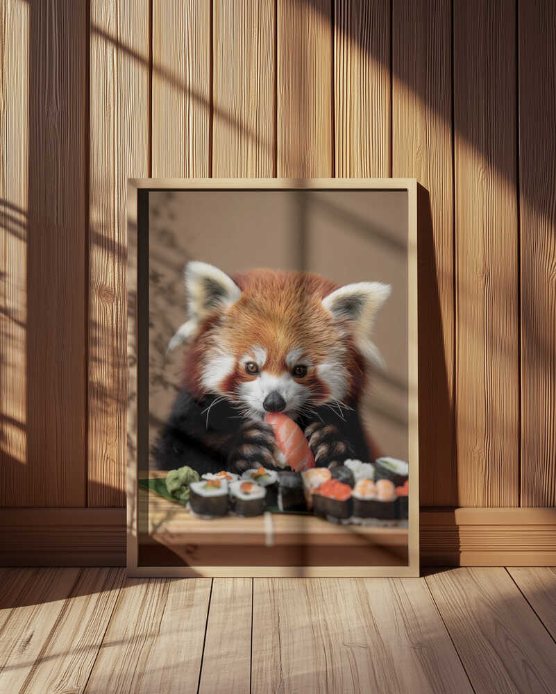 Sushi Red Panda Delight Poster