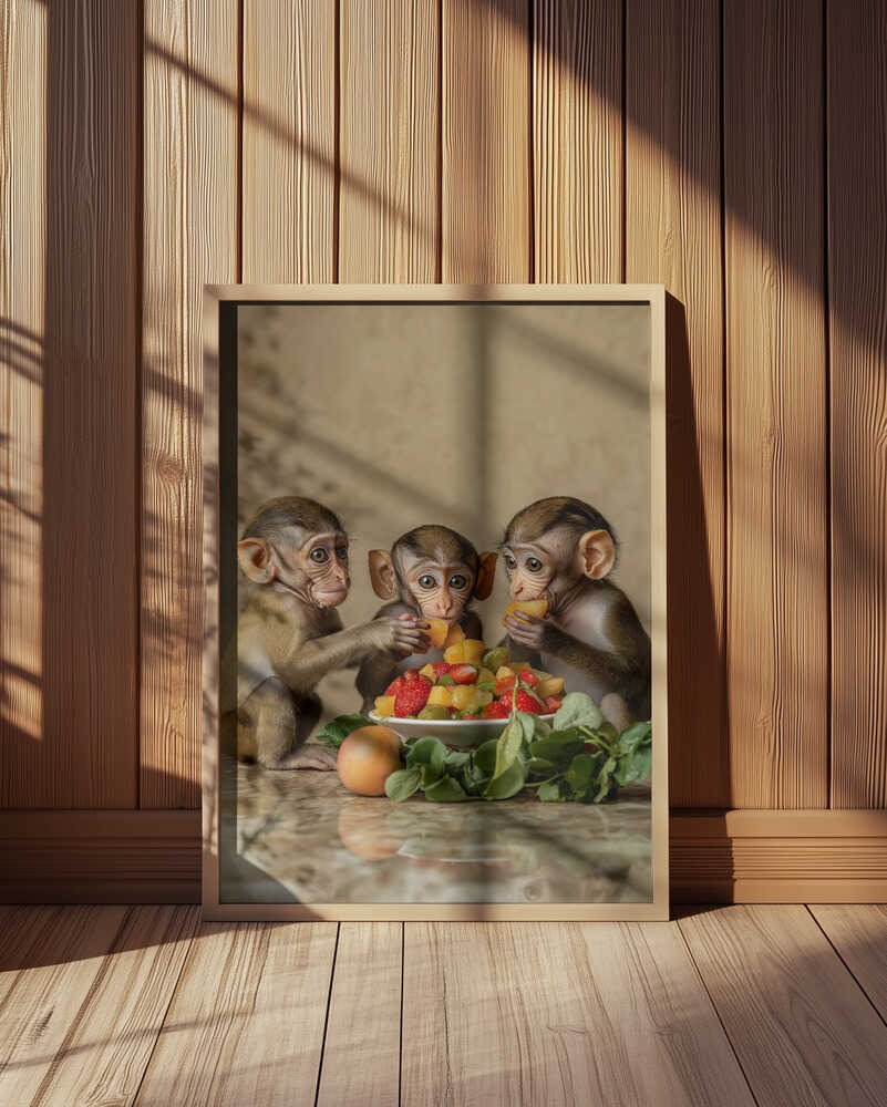 Little Monkey Feast Poster