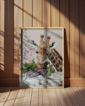 Giraffe’s Herbal Delight Poster