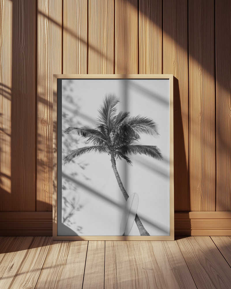 Palm Surfboard Poster