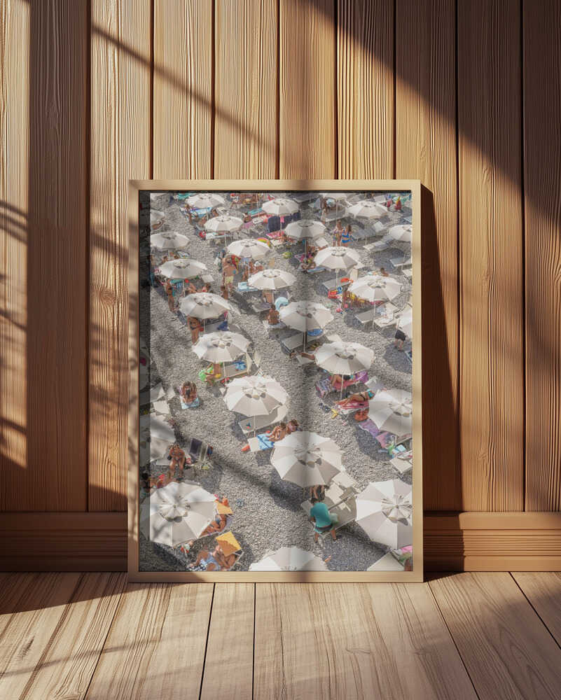 Amalfi Beach Umbrellas Poster