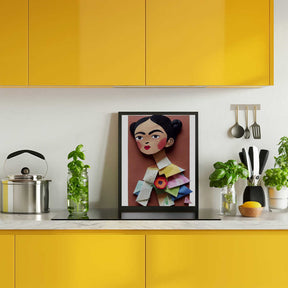Paper Portrait Blossom Poster