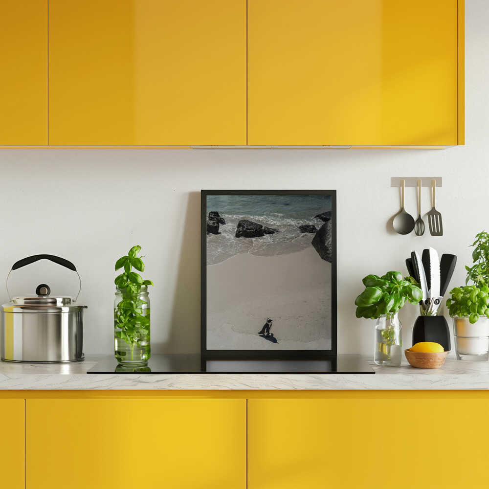 Lonely Beach Stroll Poster