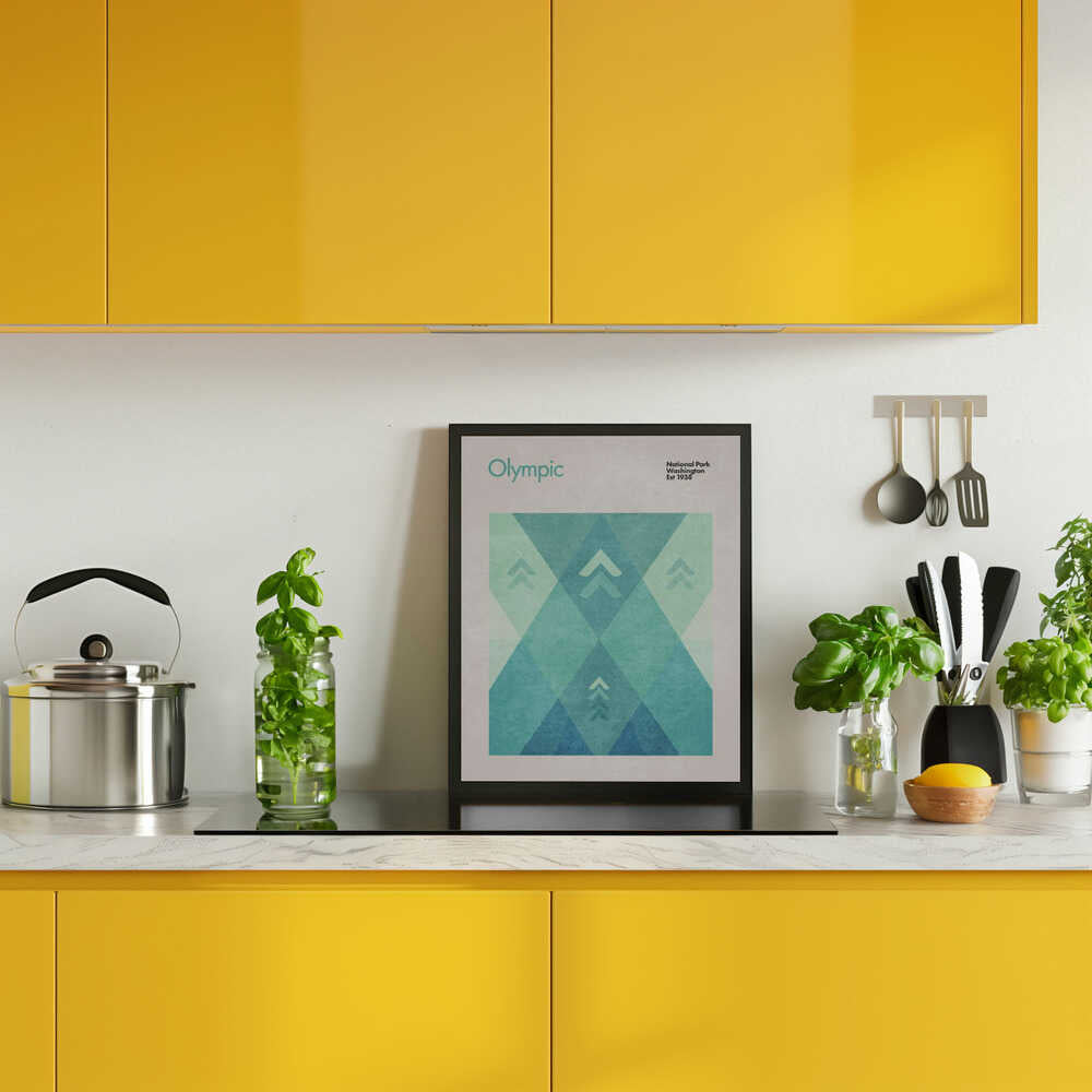 Geometric Peaks Poster