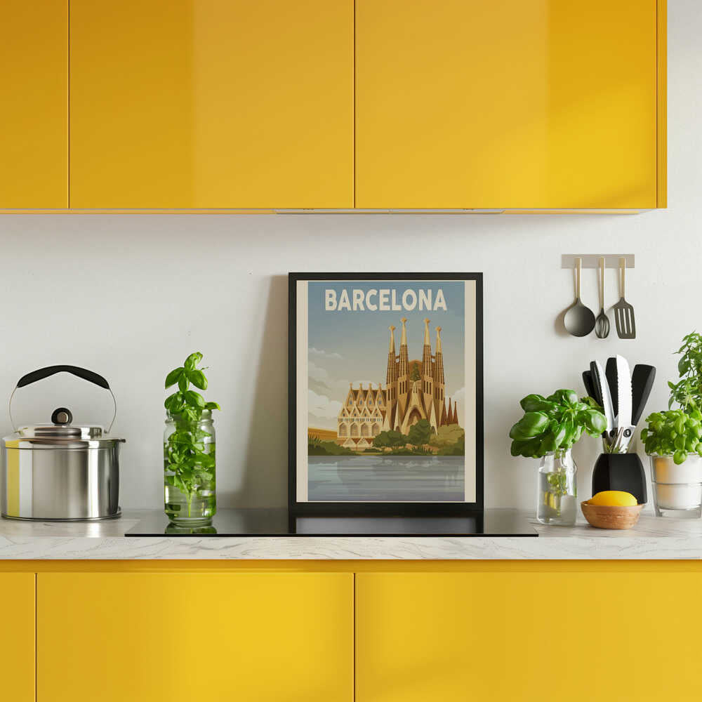 Barcelona Travel Print Poster