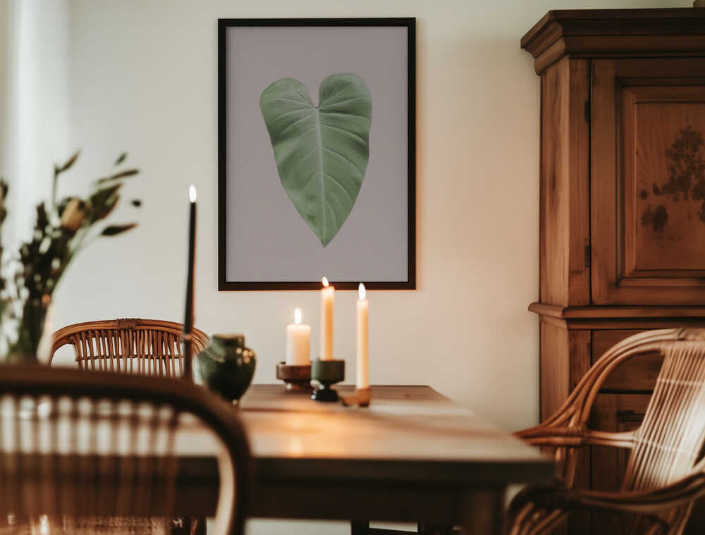 Tropical Leaf Blush Poster