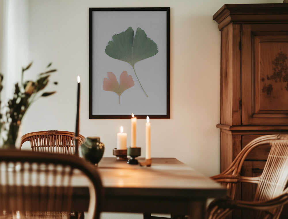 Pastel Ginkgo Poster