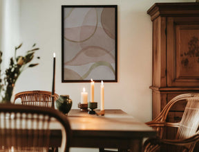 Blush and Brown Abstract Poster