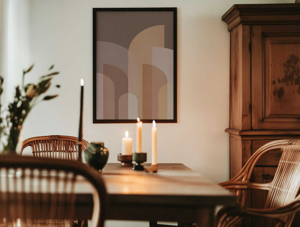 Retro Geometric II Poster