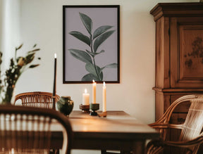 Foliage on Pink Poster