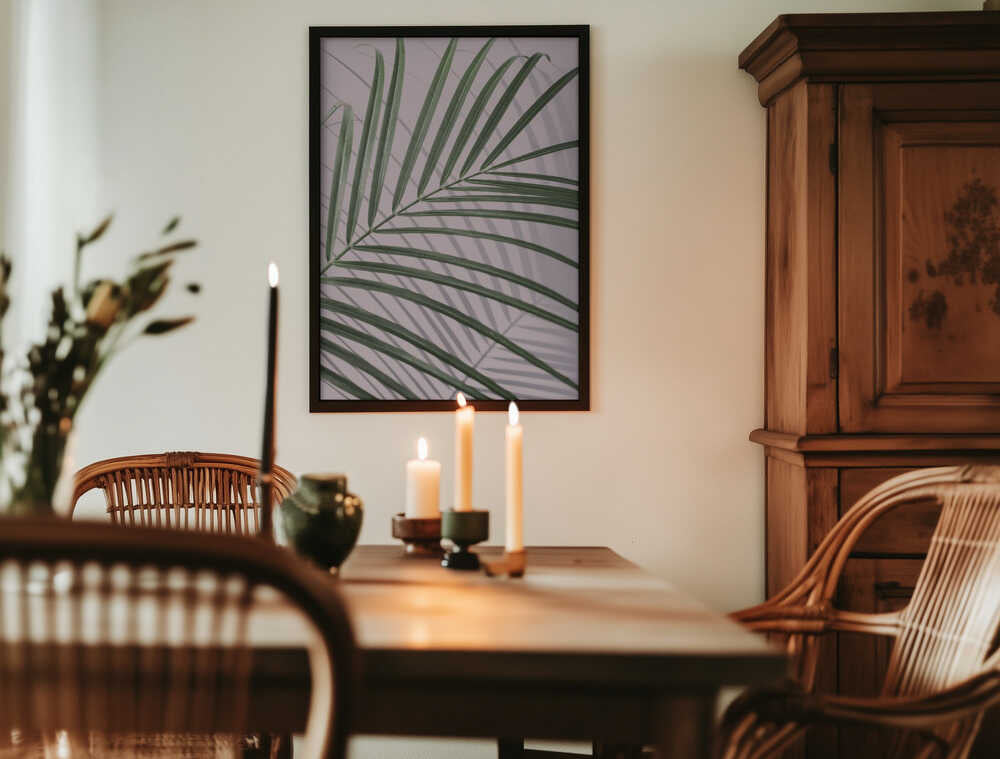 Palm Leaf Shadow Poster