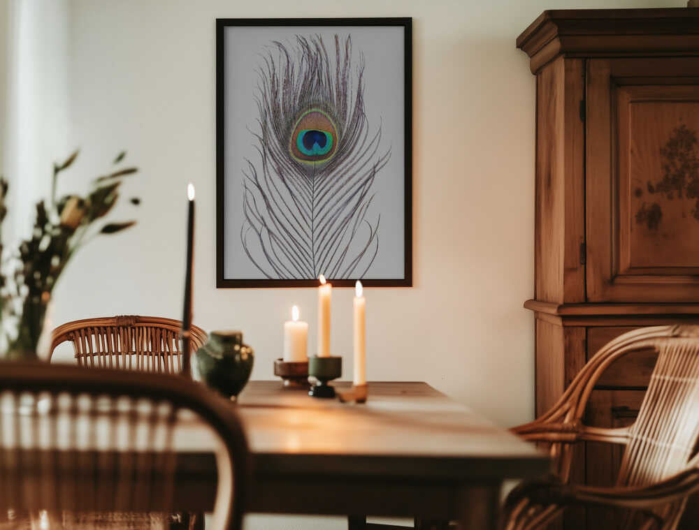 Peacock Feather Poster