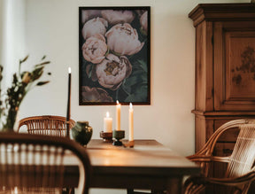 Coral Peonies Poster