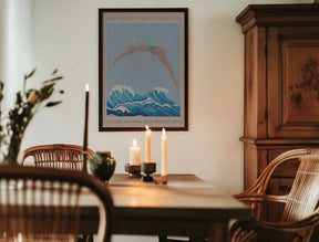 Into the Ocean I Go (grey) Poster