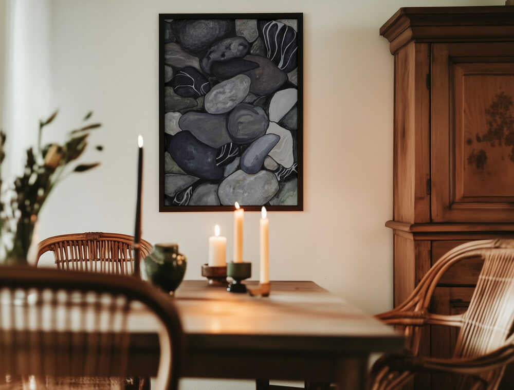 Beach stones Poster