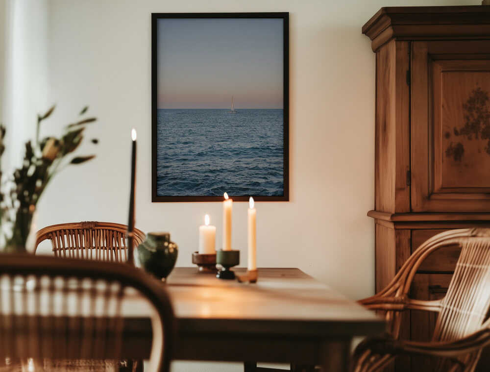 Amalfi Sunset Coast Sailing | Italy Travel Photography Poster