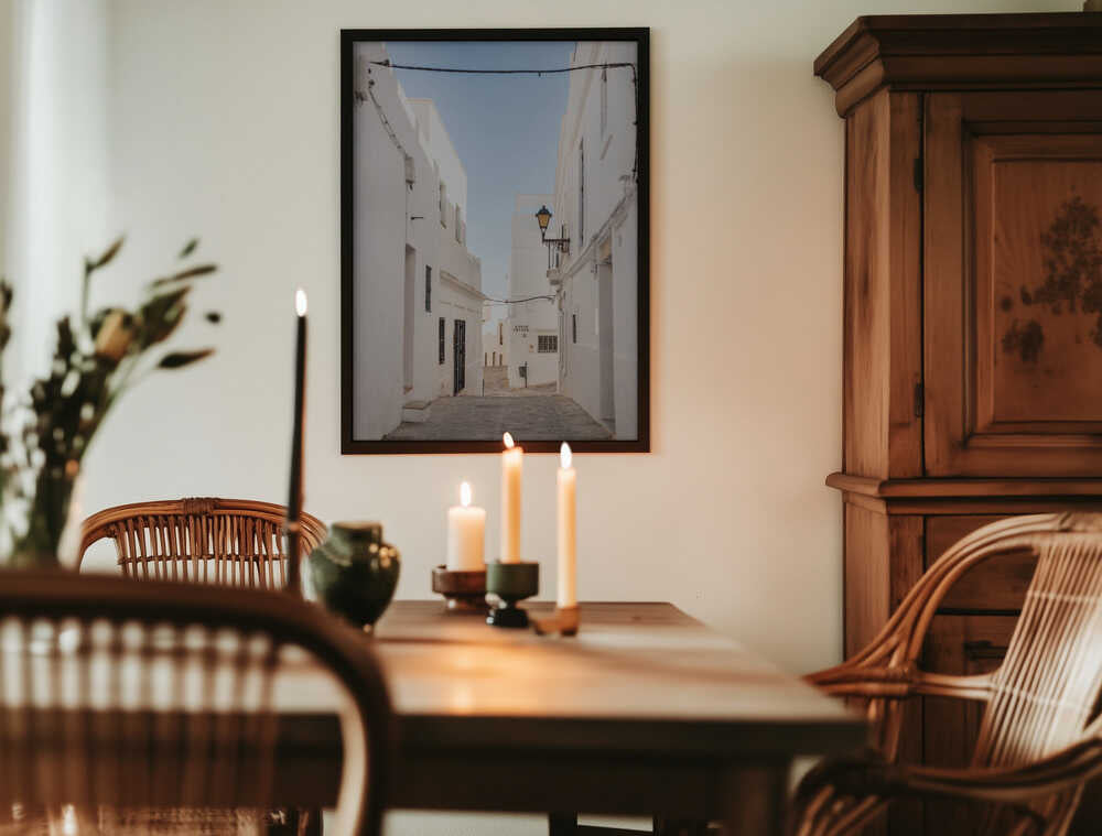 The White town of Vejer de La Frontera Poster