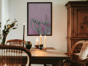 Cactus On Pink Poster