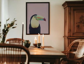 Toucan on Pink Poster