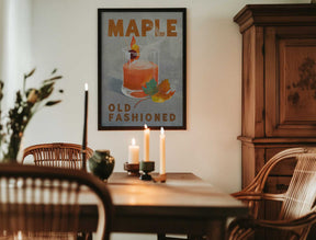 Maple Old Fashioned Cocktail Poster