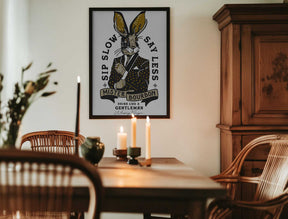 Mister Bourbon Jackalope In Smoking Jacket Poster
