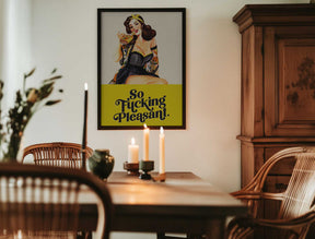So Fucking Pleasant Art Deco Pinup Girl Poster