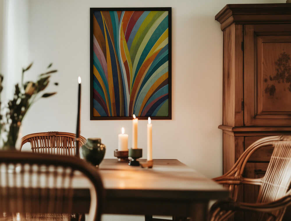 Dancing Stripes In Color Poster