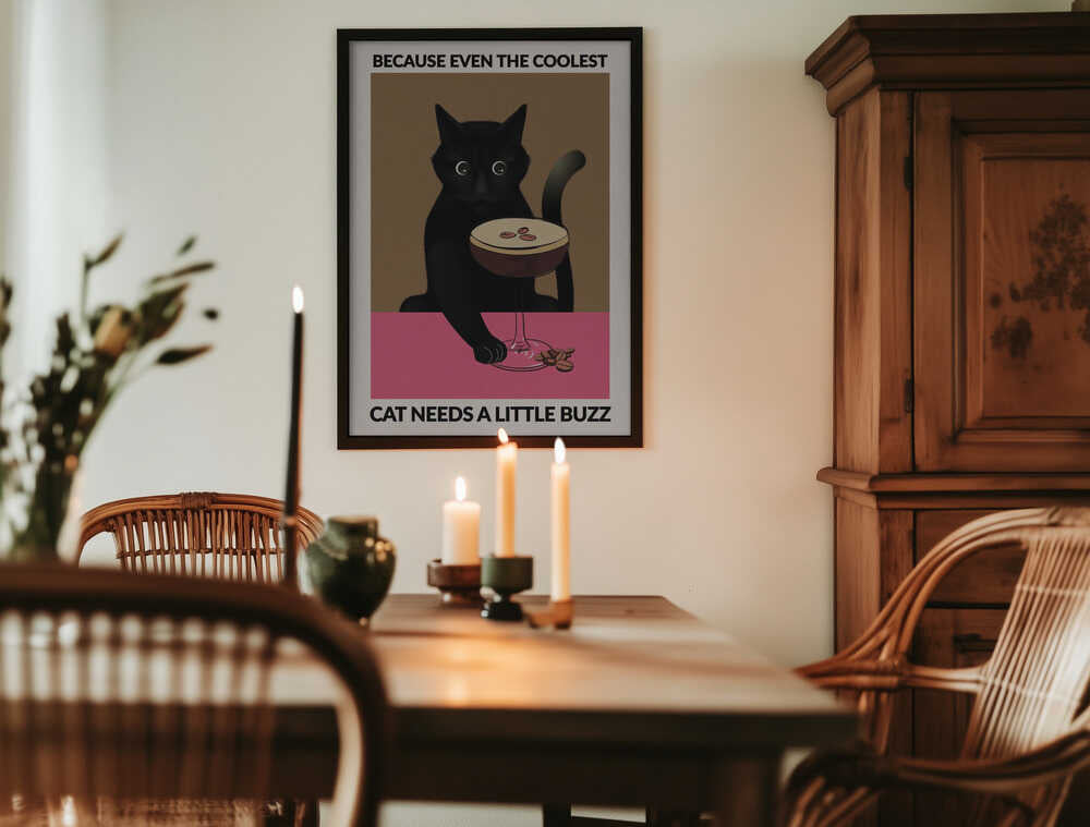 A4 Cat & Espresso 01.png Poster