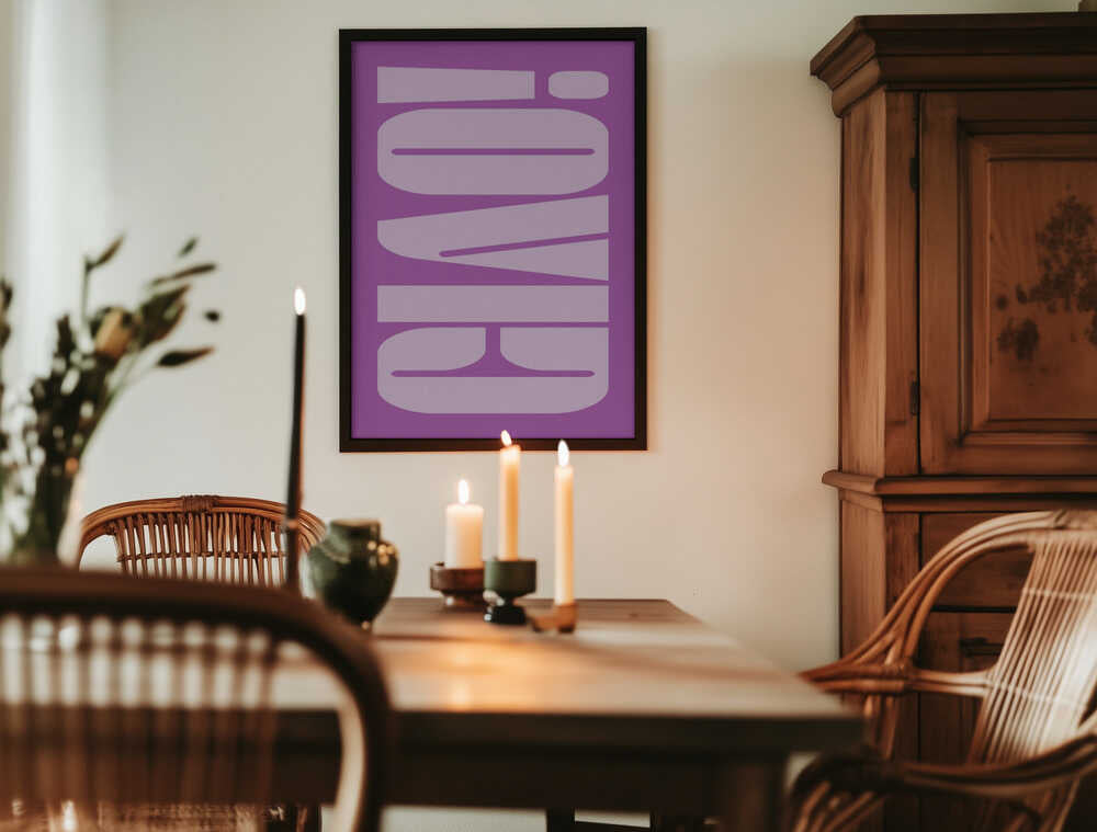 Bold Purple Typework Poster