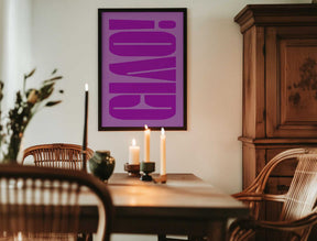 Bold Fuchsia Layers Poster