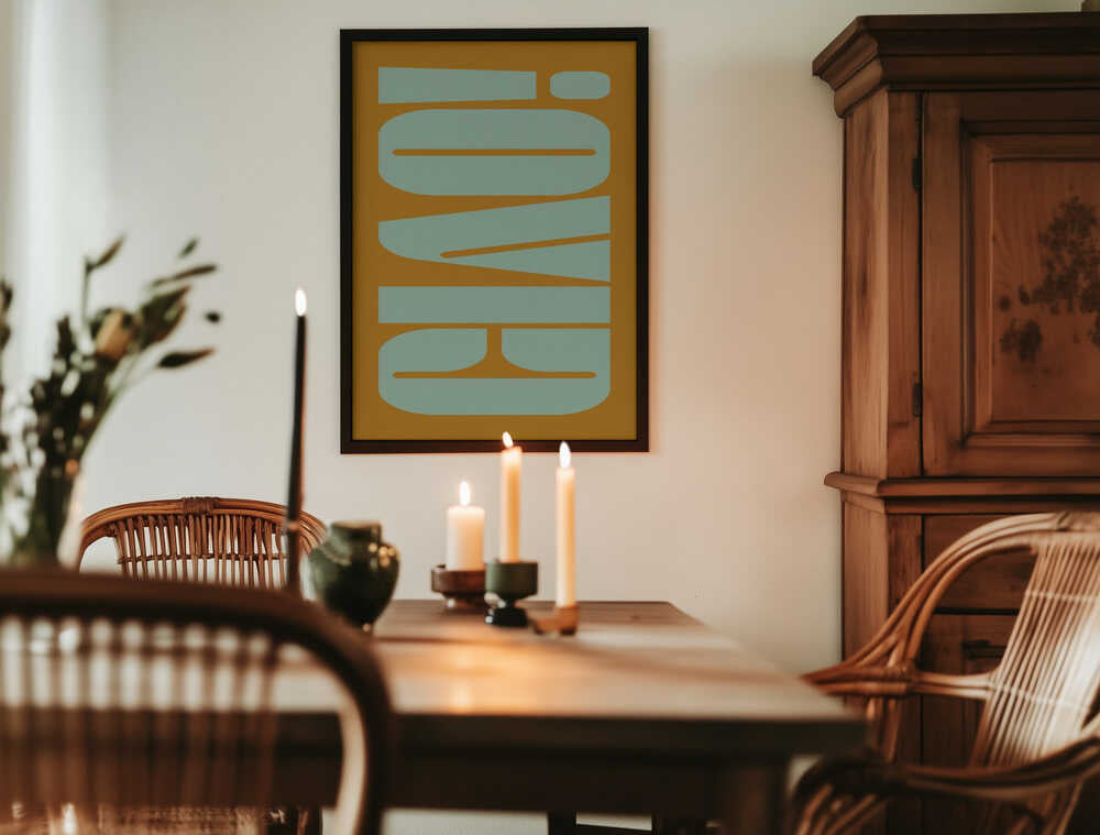 Mint Orange Harmony Poster