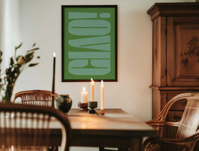 Green Tone Illusion Poster