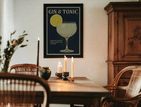 Vintage-style Gin And Tonic Artwork Poster