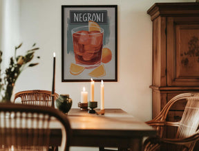 Vibrant Negroni Cocktail Poster