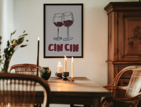 Wine Glass Cheers Poster