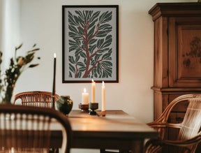 The Tree Branch with Green Leaves Poster
