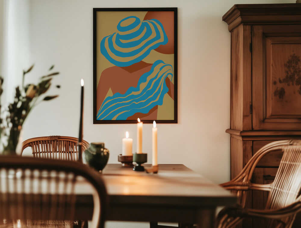 Sunlit Wavesstripe Poster