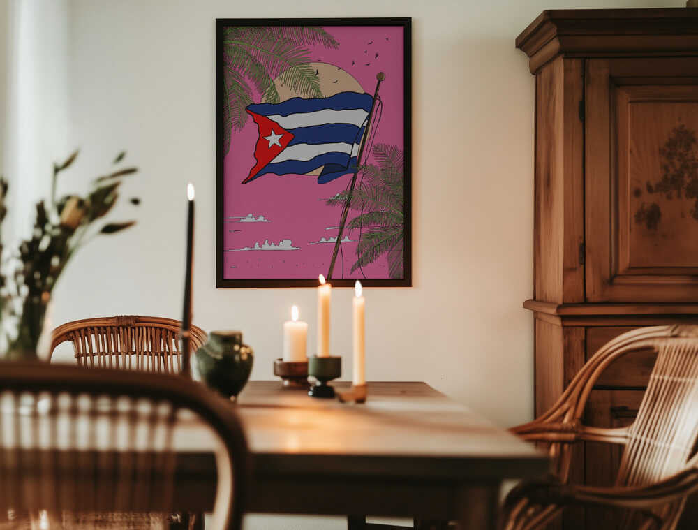 The Cuban Flag Poster