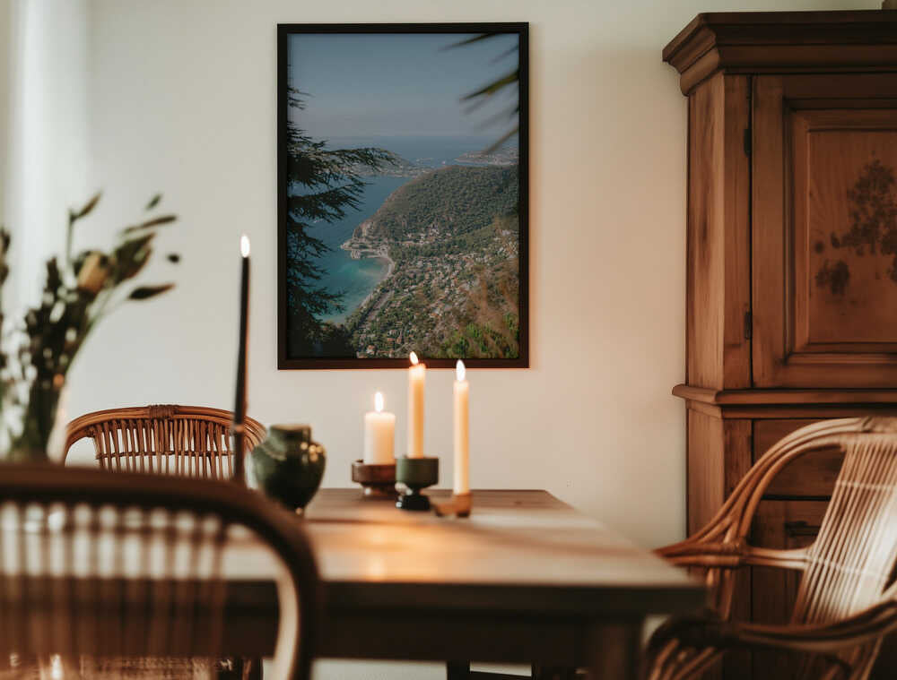 Green Hills And Turquoise Waters Poster