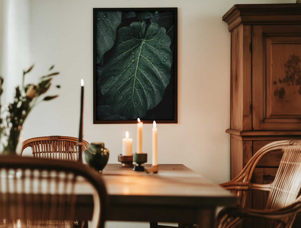 Rain Kissed Leaves Poster