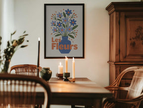Charming Blue Blooms Poster