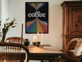 Coffee Rainbow Poster
