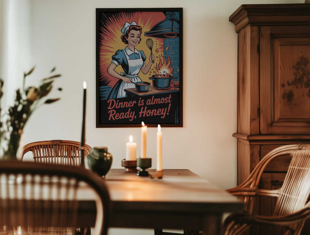 Retro Kitchen Whirl Poster