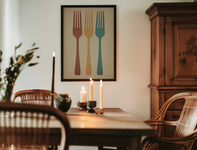 Colorful Fork Trio Poster