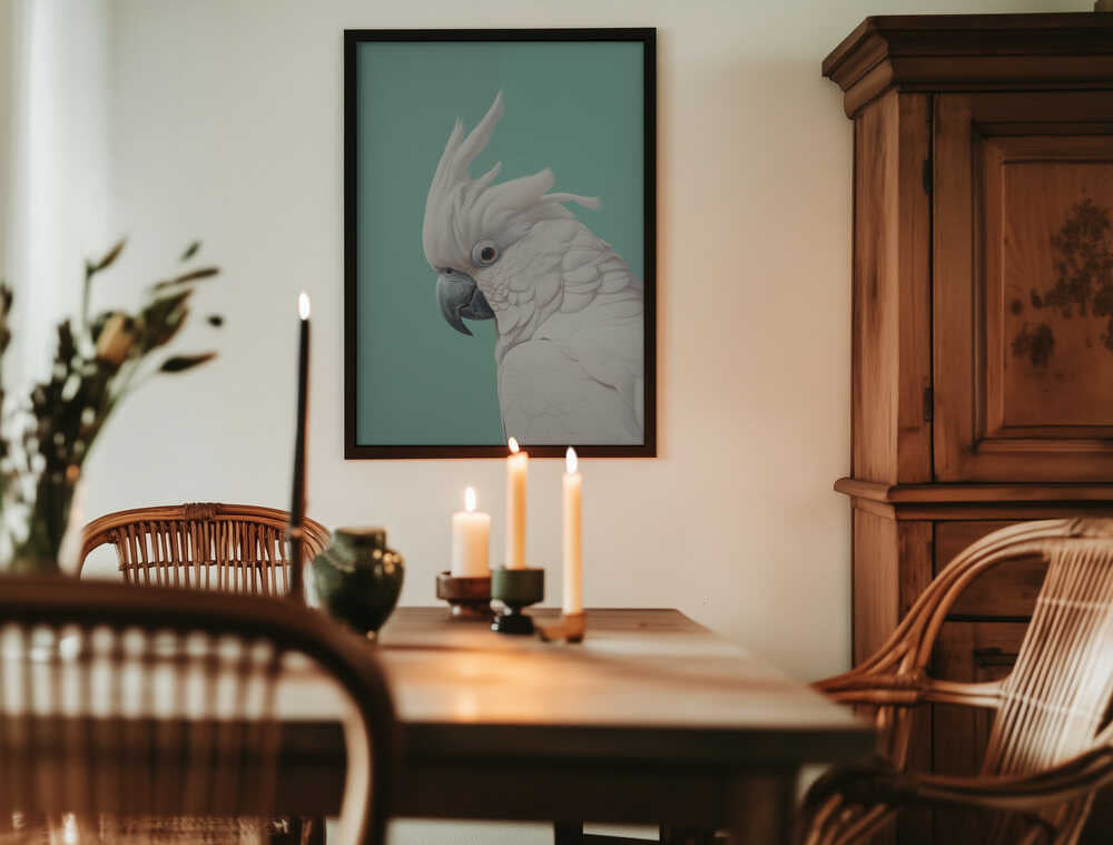 White Cockatoo Poster