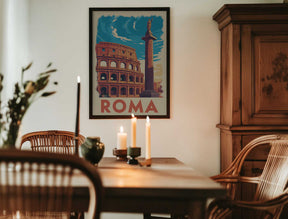 Roma Vintage Travel Poster Poster