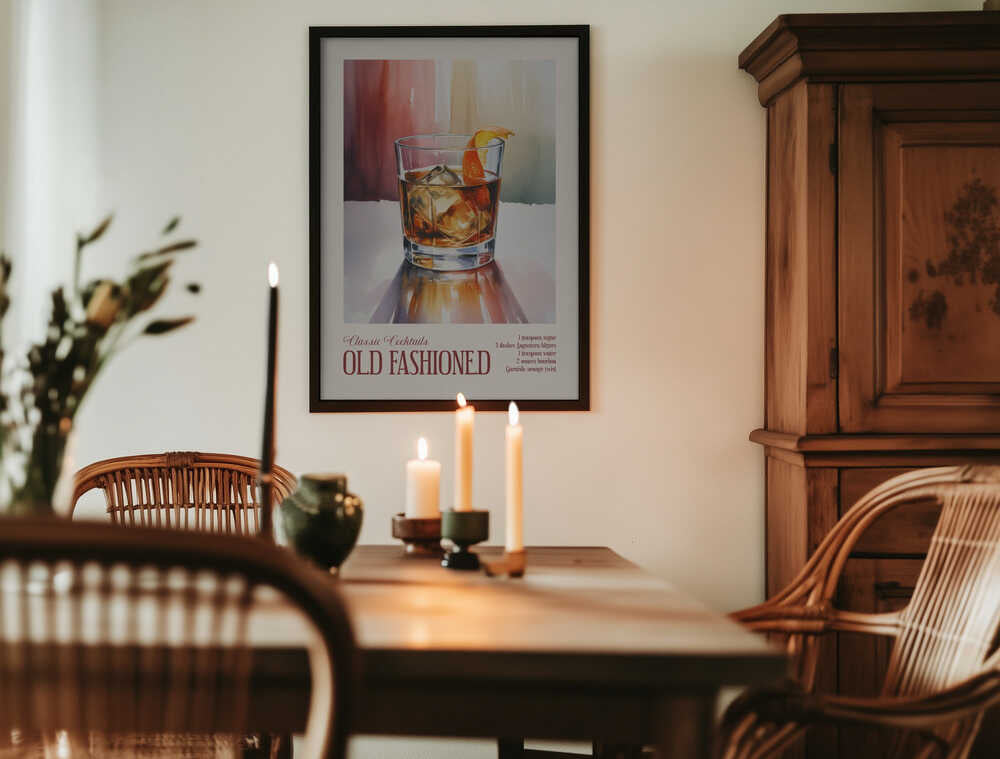 Classic Cocktails - Old Fashioned Poster